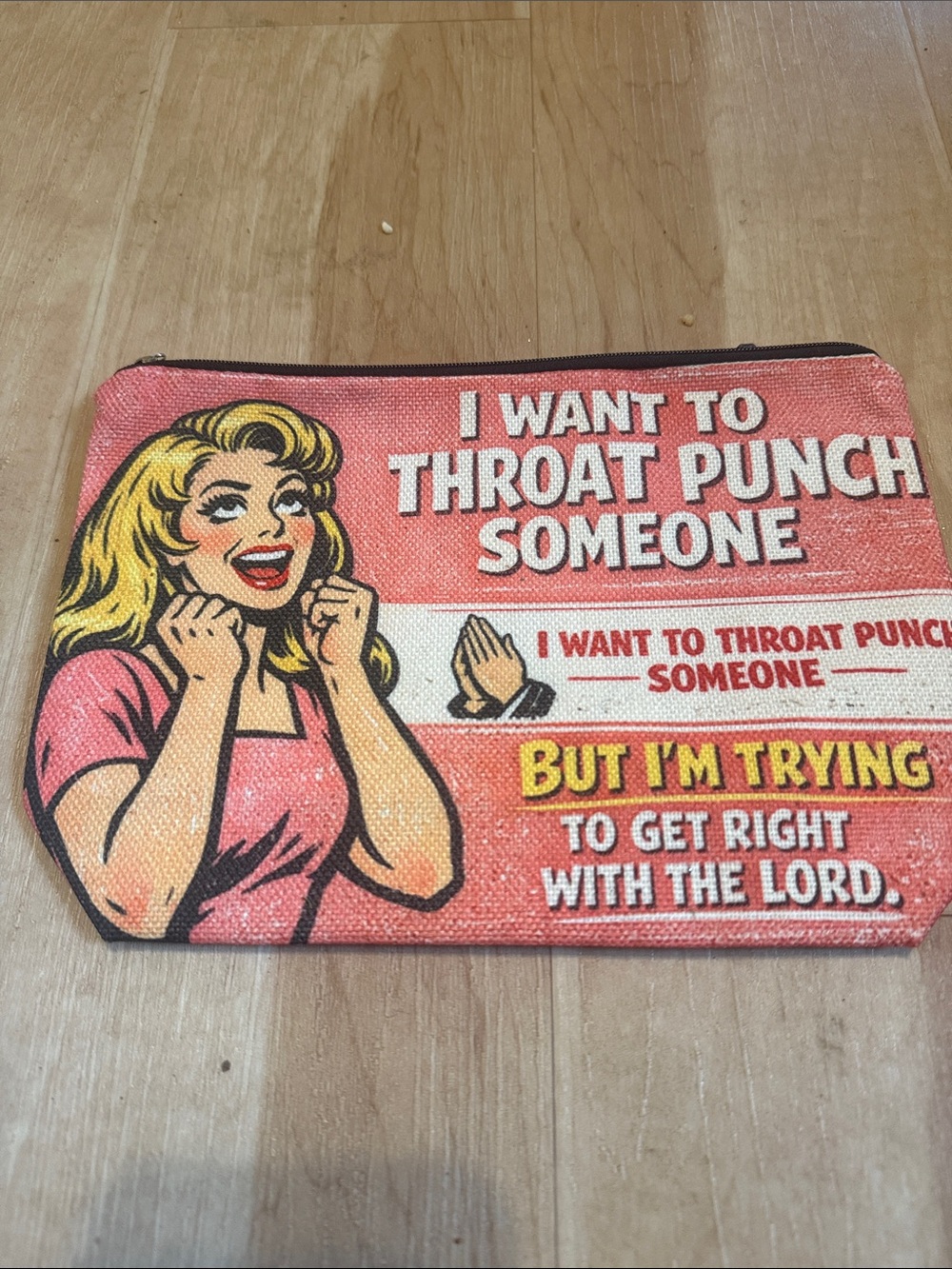 Others Follow Pink Comic-Style Graphic Pouch
